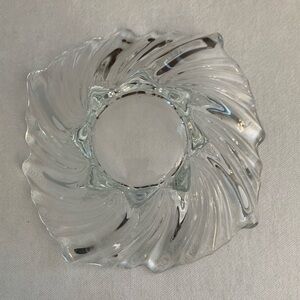 Mikasa crystal Swirled glass serving candy Dish beautiful design bar wear!